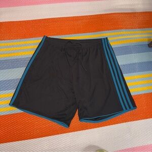 Adidas Black Royal Blue Athletic Shorts Men’s Size Large
